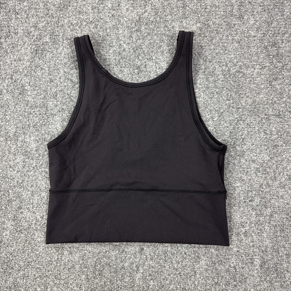 Lululemon Sports‎ Bra Womens Small Black Longline Scoop Neck V Back Yoga Gym